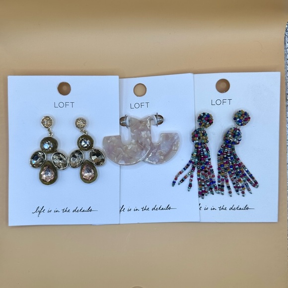 LOFT ๐ Pierced Earrings (3sets) with LOFT Jewelry Box, All NWT - Picture 5 of 15